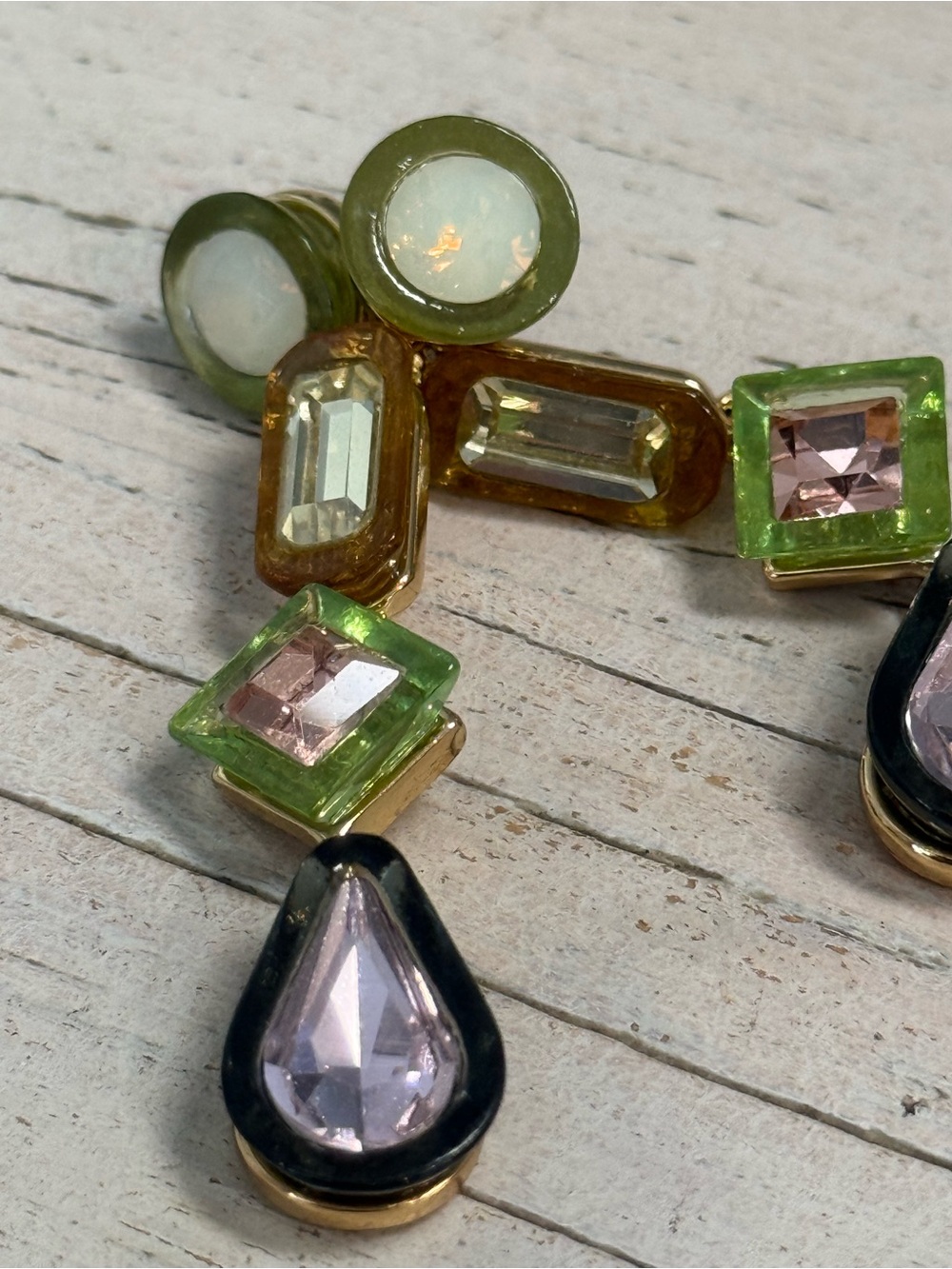 BaubleBar Multicolor Crystal Statement Drop Earrings Art Deco multicolor - Picture 6 of 7
